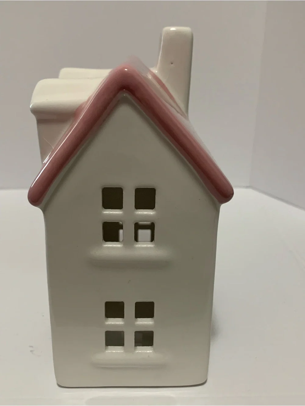 Target Spritz Pink Roof White Ceramic House Tealight Holder